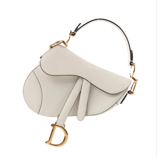 Christian Dior Saddle Mini Bag Lederhandtasche in Ecru