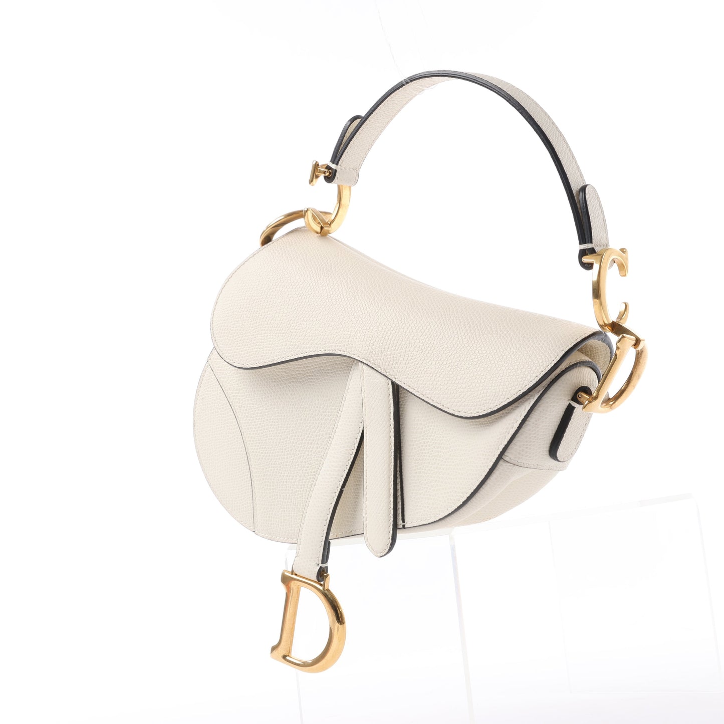 Christian Dior Saddle Mini Bag Lederhandtasche in Ecru