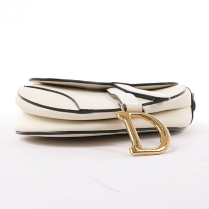 Christian Dior Saddle Mini Bag Lederhandtasche in Ecru