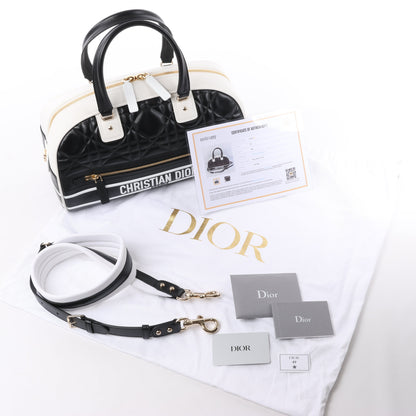 Christian Dior Große Dior Vibe Bowlingtasche mit Reißverschluss in Schwarz x Weiß