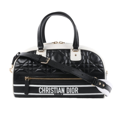 Christian Dior Große Dior Vibe Bowlingtasche mit Reißverschluss in Schwarz x Weiß