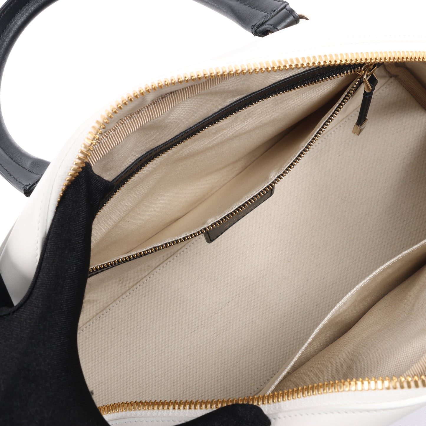 Christian Dior Große Dior Vibe Bowlingtasche mit Reißverschluss in Schwarz x Weiß