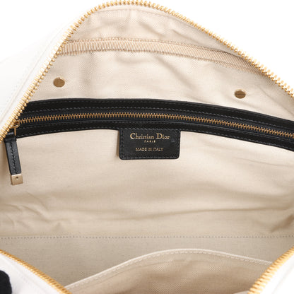 Christian Dior Große Dior Vibe Bowlingtasche mit Reißverschluss in Schwarz x Weiß