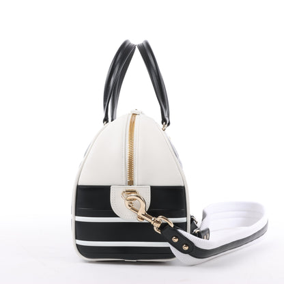 Christian Dior Große Dior Vibe Bowlingtasche mit Reißverschluss in Schwarz x Weiß