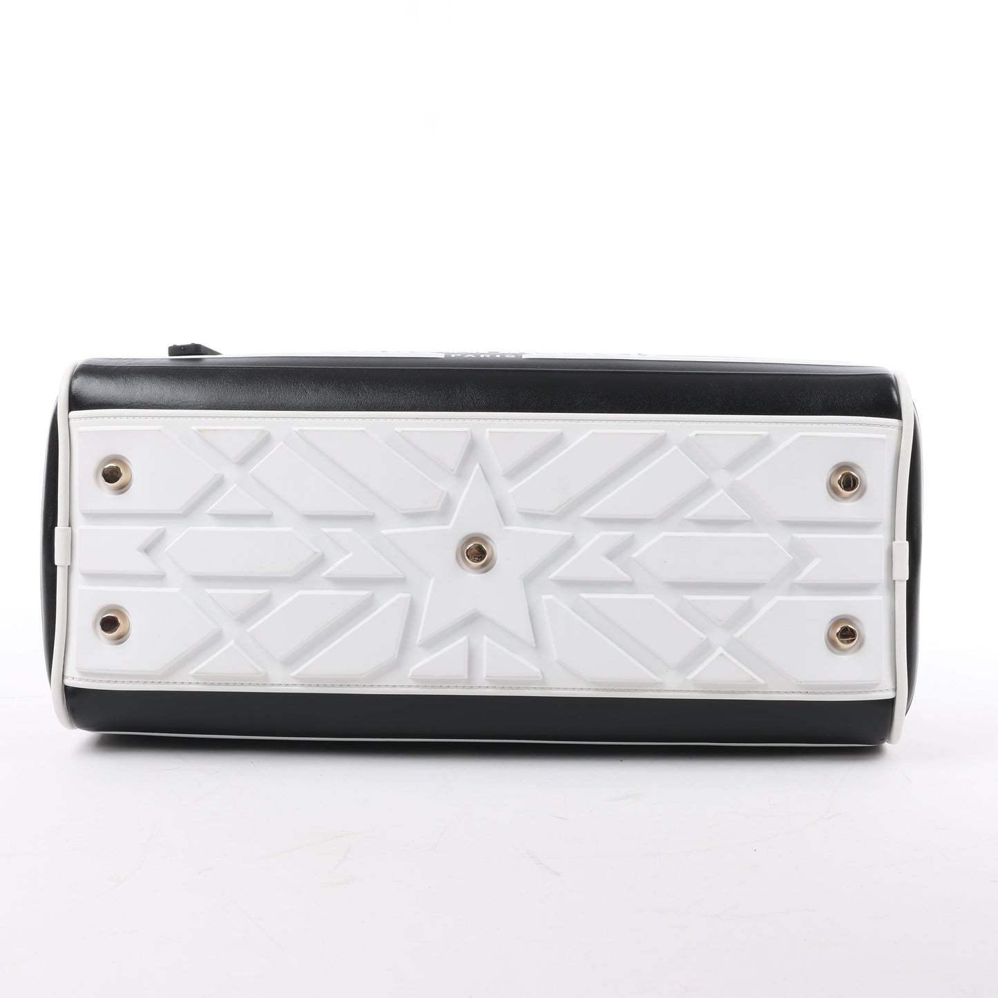 Christian Dior Große Dior Vibe Bowlingtasche mit Reißverschluss in Schwarz x Weiß