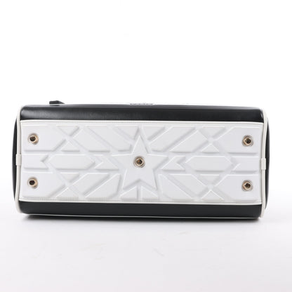 Christian Dior Große Dior Vibe Bowlingtasche mit Reißverschluss in Schwarz x Weiß