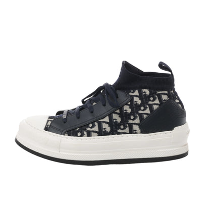 Dior Walk'n'Dior Platform Deep Blue Dior Oblique Technical Mesh and Calfskin Sneake, Size 40 EU