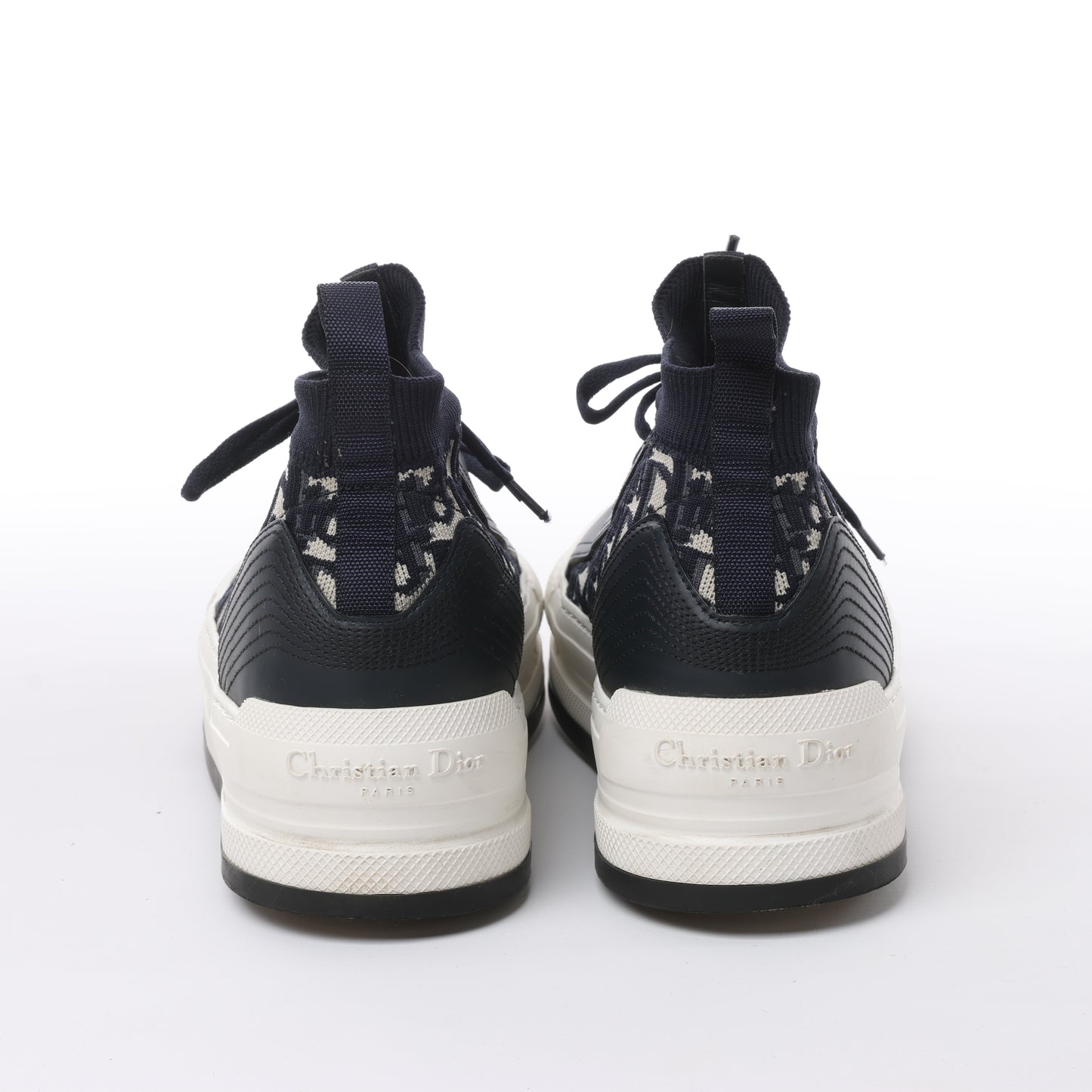 Dior Walk'n'Dior Platform Deep Blue Dior Oblique Technical Mesh and Calfskin Sneake, Size 40 EU