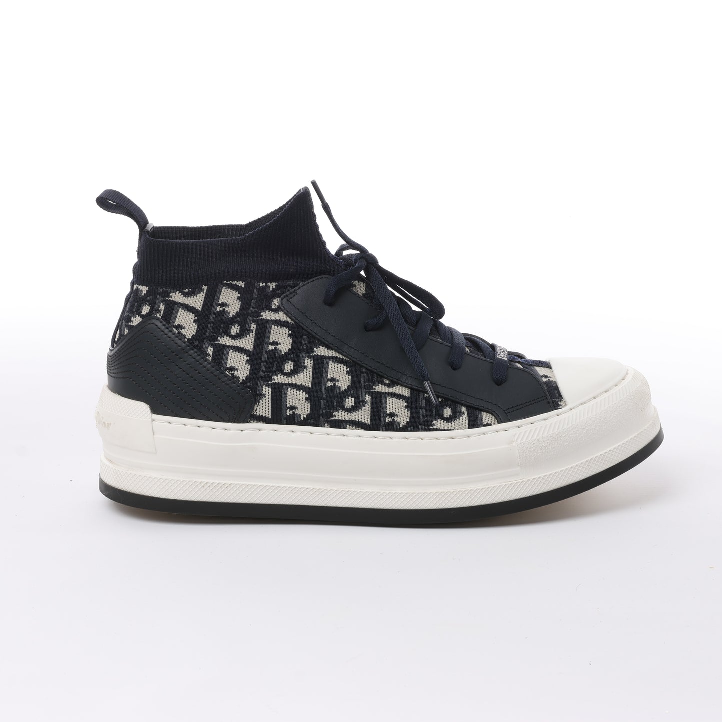 Dior Walk'n'Dior Platform Deep Blue Dior Oblique Technical Mesh and Calfskin Sneake, Size 40 EU