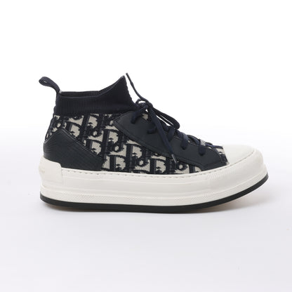 Dior Walk'n'Dior Platform Deep Blue Dior Oblique Technical Mesh and Calfskin Sneake, Size 40 EU
