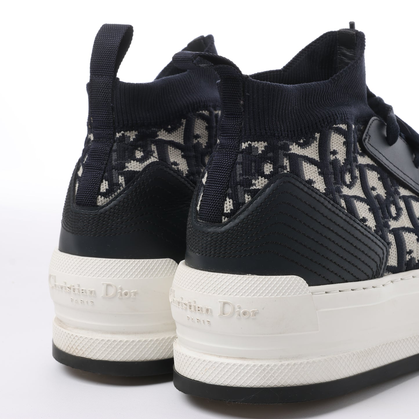 Dior Walk'n'Dior Platform Deep Blue Dior Oblique Technical Mesh and Calfskin Sneake, Size 40 EU