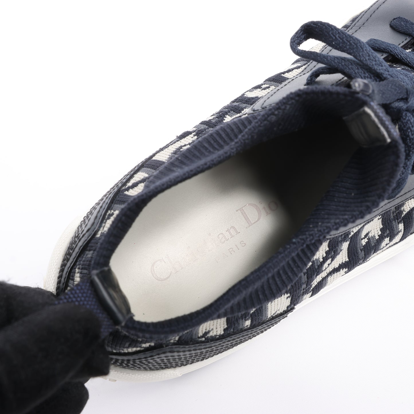 Dior Walk'n'Dior Platform Deep Blue Dior Oblique Technical Mesh and Calfskin Sneake, Size 40 EU