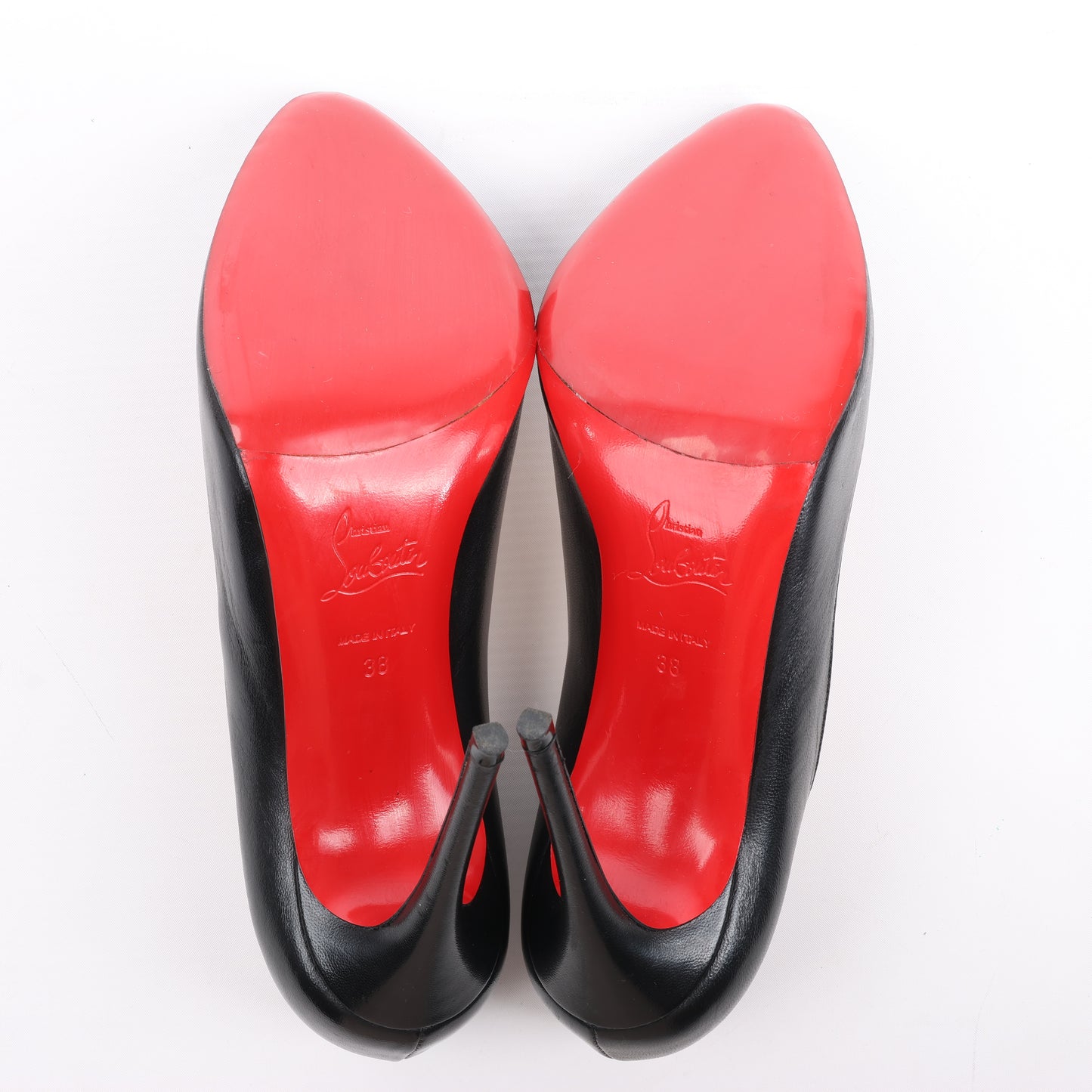 Christian Louboutin Eloise 100 Napa Shiny Heels in Schwarz, Größe 38 EU