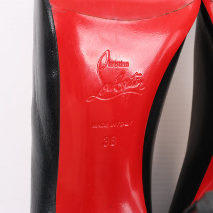 Christian Louboutin Eloise 100 Napa Shiny Heels in Schwarz, Größe 38 EU