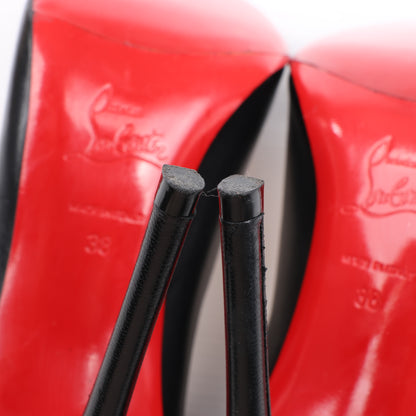 Christian Louboutin Eloise 100 Napa Shiny Heels in Schwarz, Größe 38 EU