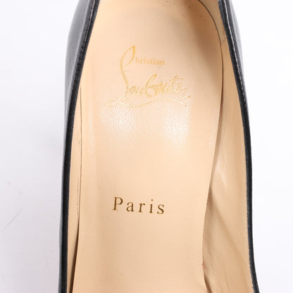 Christian Louboutin Eloise 100 Napa Shiny Heels in Schwarz, Größe 38 EU