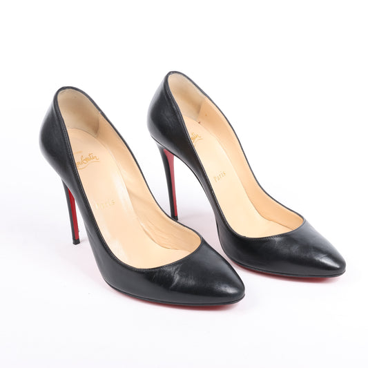 Christian Louboutin Eloise 100 Napa Shiny Heels in Schwarz, Größe 38 EU
