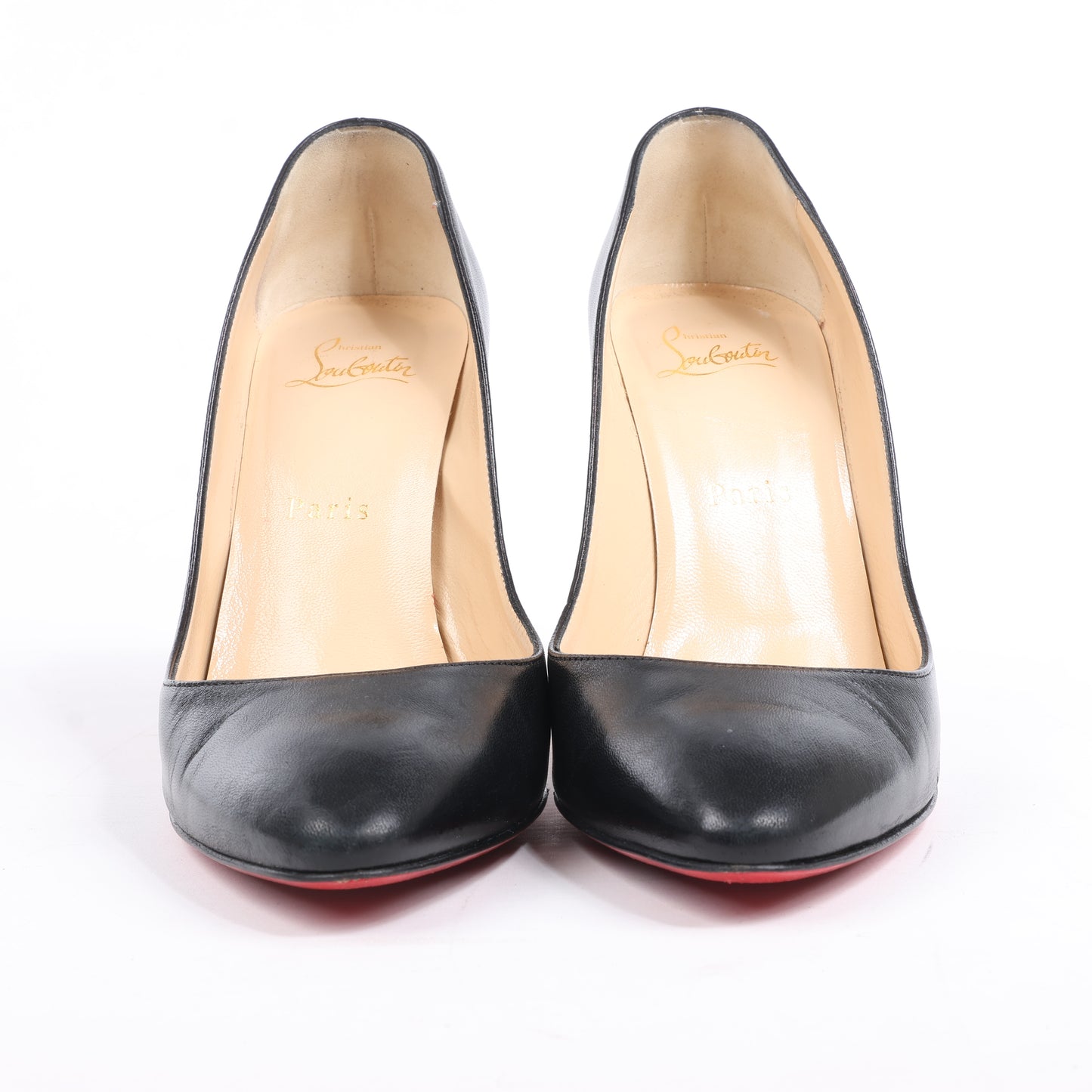 Christian Louboutin Eloise 100 Napa Shiny Heels in Schwarz, Größe 38 EU