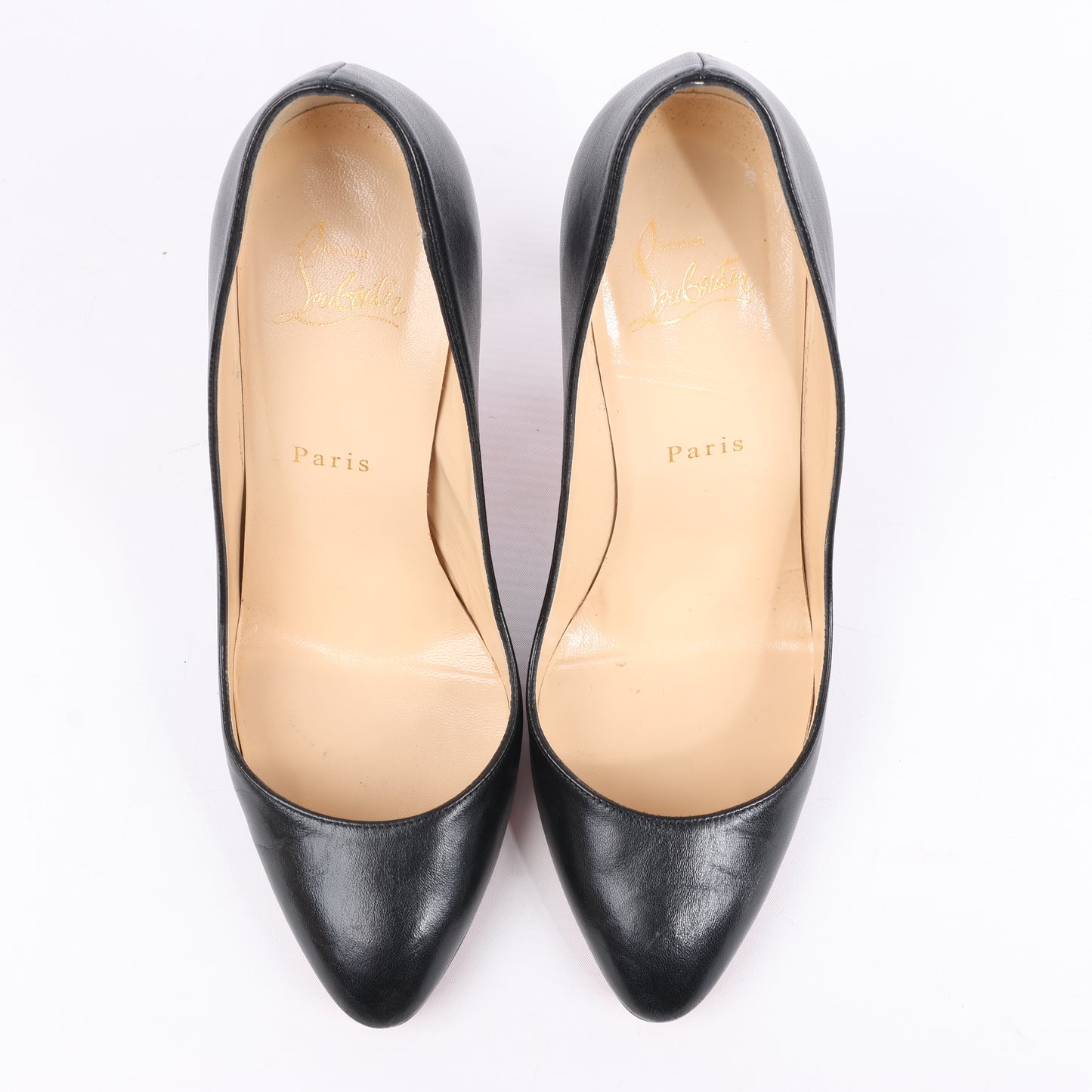 Christian Louboutin Eloise 100 Napa Shiny Heels in Schwarz, Größe 38 EU