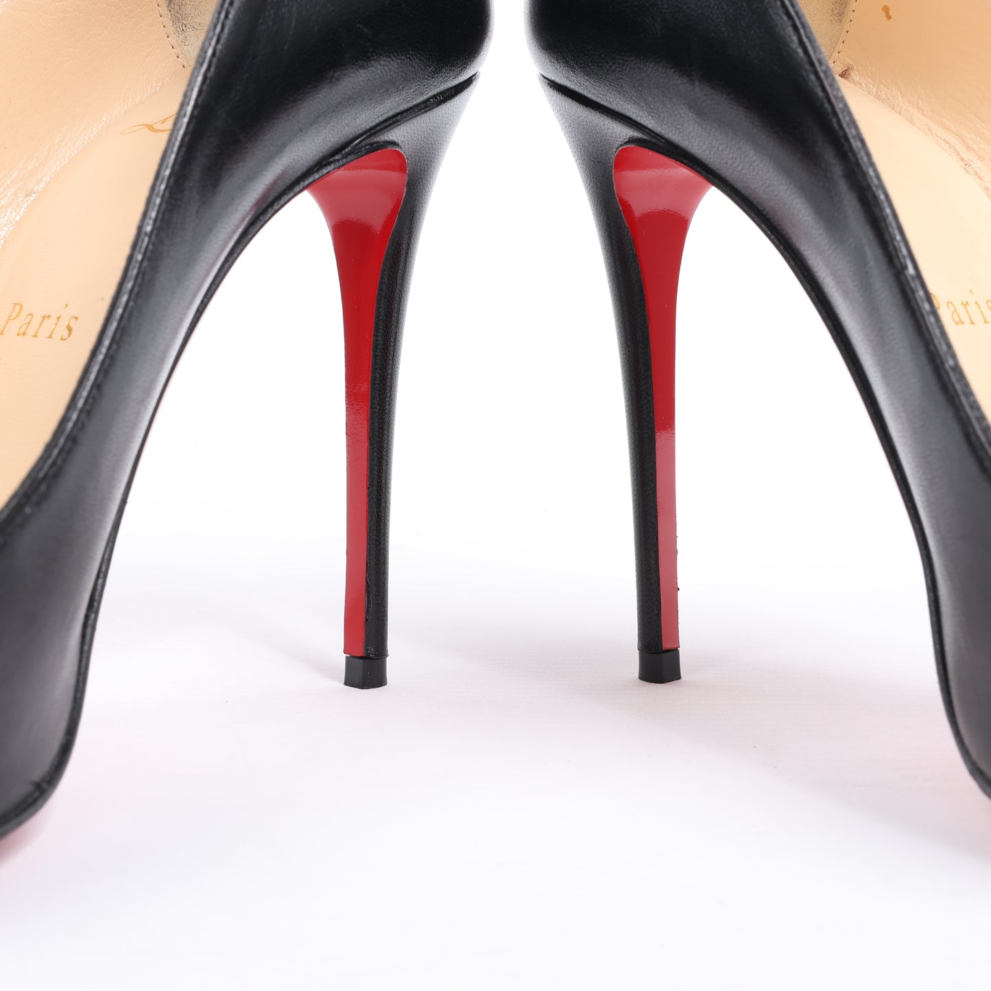 Christian Louboutin Eloise 100 Napa Shiny Heels in Schwarz, Größe 38 EU