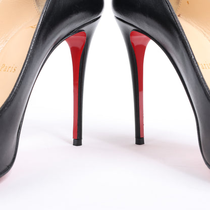 Christian Louboutin Eloise 100 Napa Shiny Heels in Schwarz, Größe 38 EU