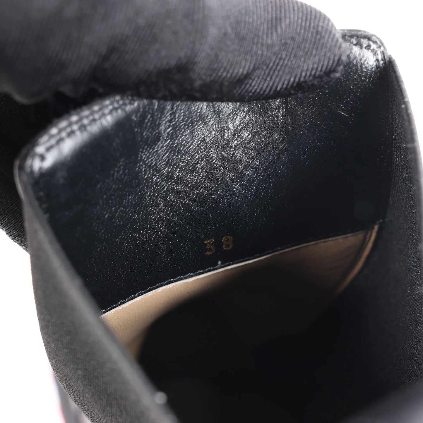 Christian Louboutin Marsha Cloche Leather Side Gore Boots in Black, Size 38 EU