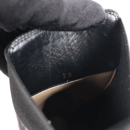 Christian Louboutin Marsha Cloche Leather Side Gore Boots in Black, Size 38 EU