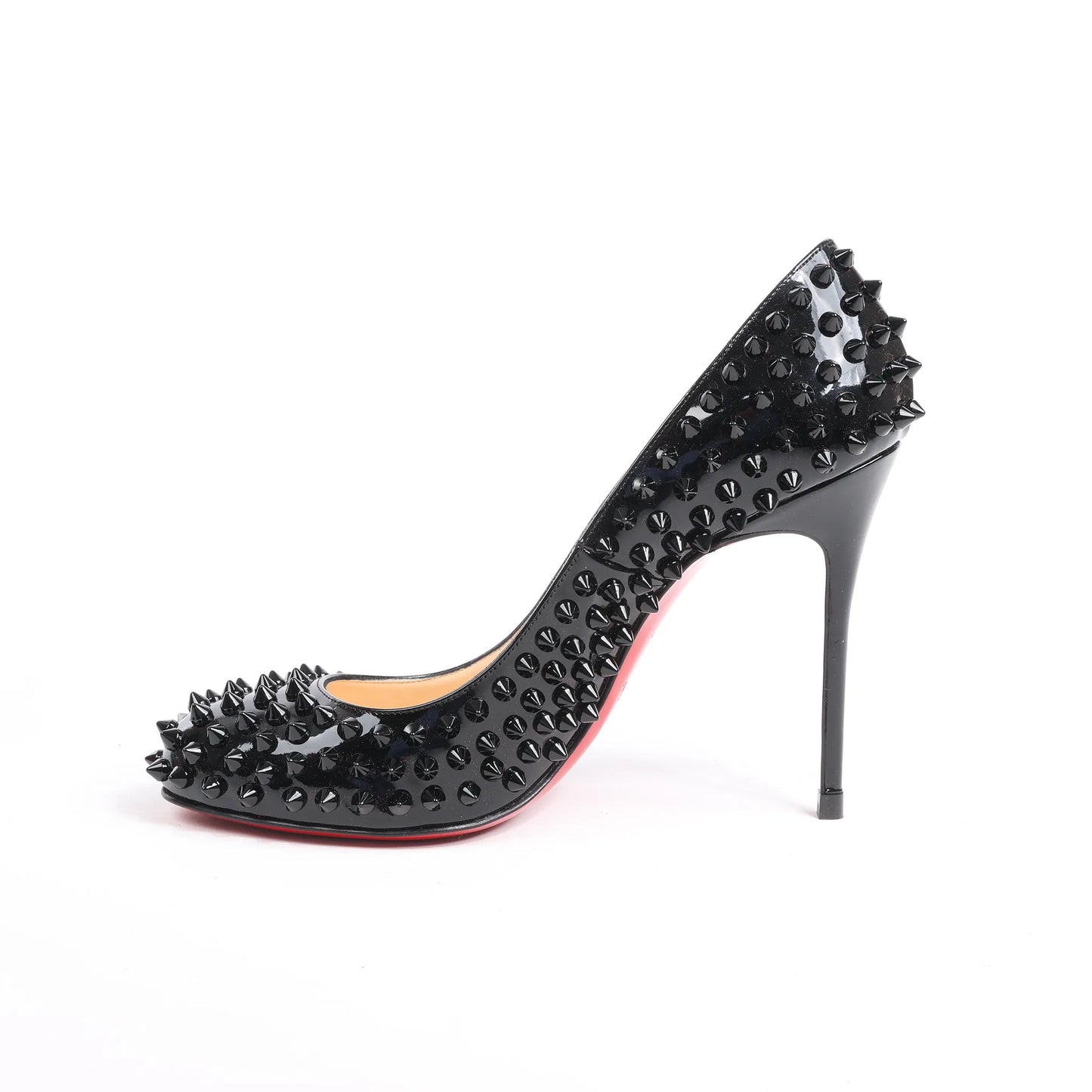 Christian Louboutin Spike Studs Lackleder-Pumps in Schwarz, Größe 38 EU