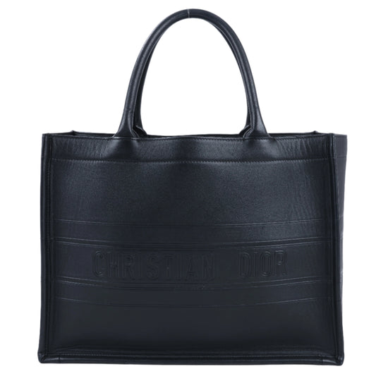 Christian Dior – Book Tote-Handtasche aus schwarzem Leder