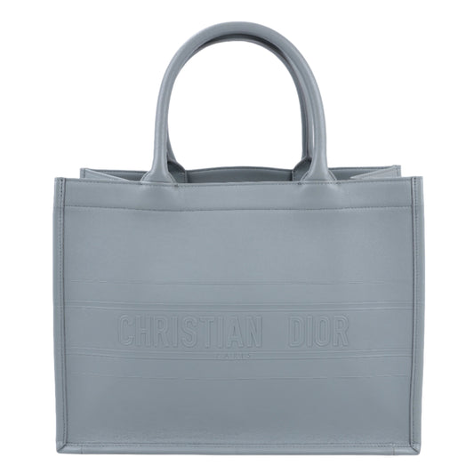 Christian Dior – Book Tote-Handtasche aus Leder in Grau
