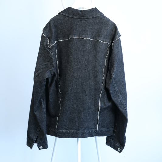 CoSTUME NATIONAL Dunkle Jeansjacke, 48 IT