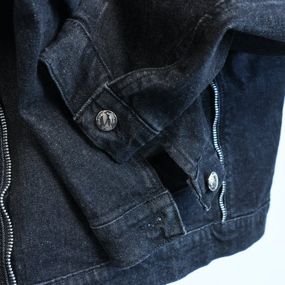 CoSTUME NATIONAL Dunkle Jeansjacke, 48 IT