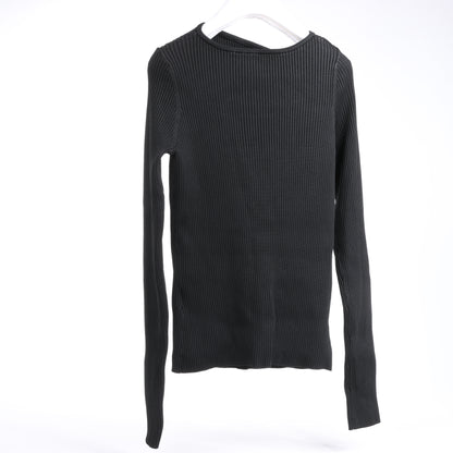 Coperni Cut-Out Rippstrick-Top in Schwarz, Größe L