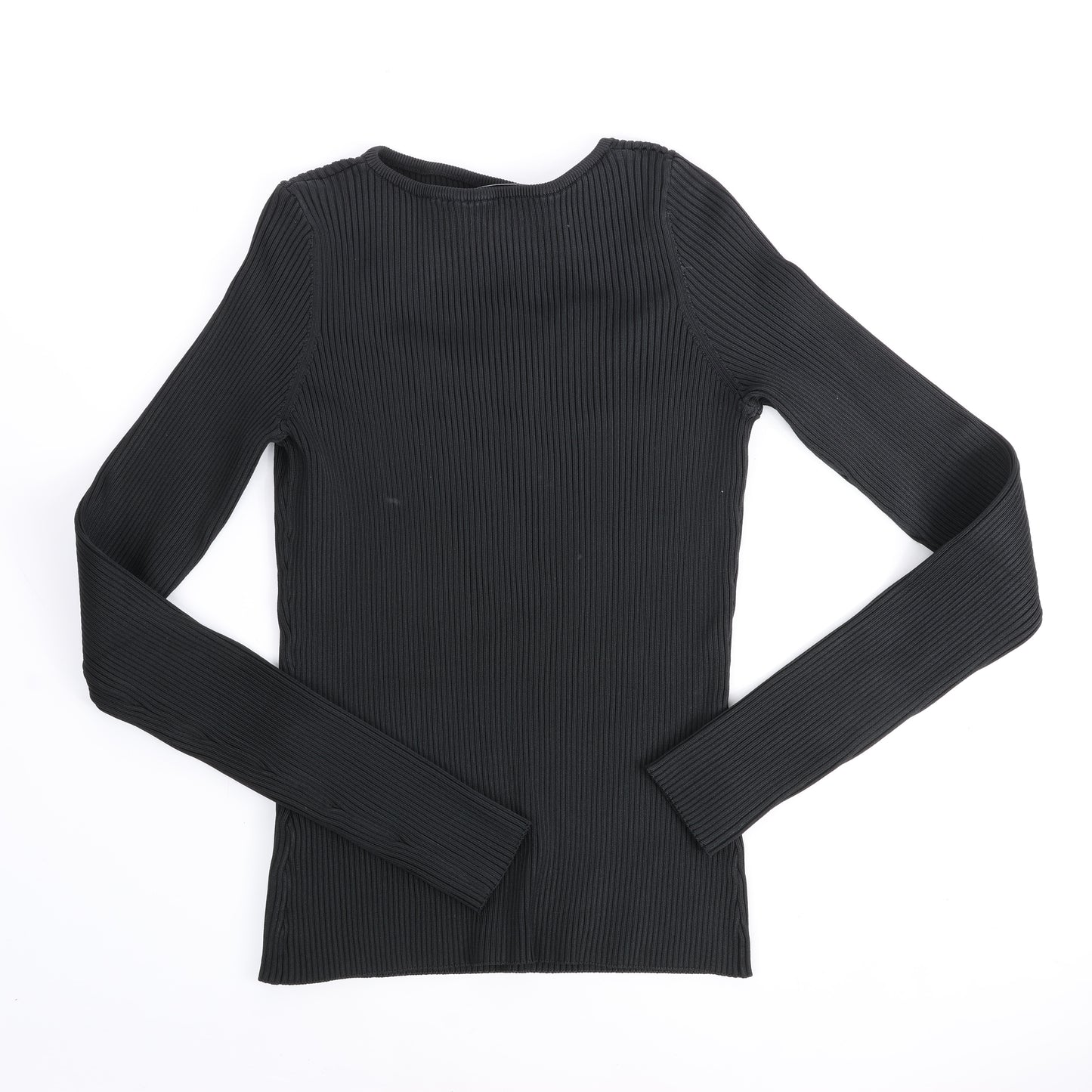Coperni Cut-Out Rippstrick-Top in Schwarz, Größe L