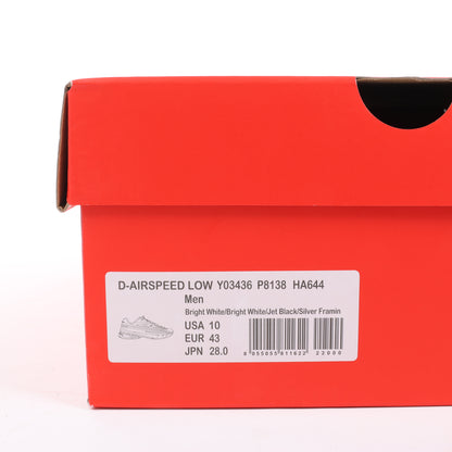 Diesel D-Airspeed Low-Striped Sneakers aus beschichtetem Ripstop in Silber, Größe 43 EU