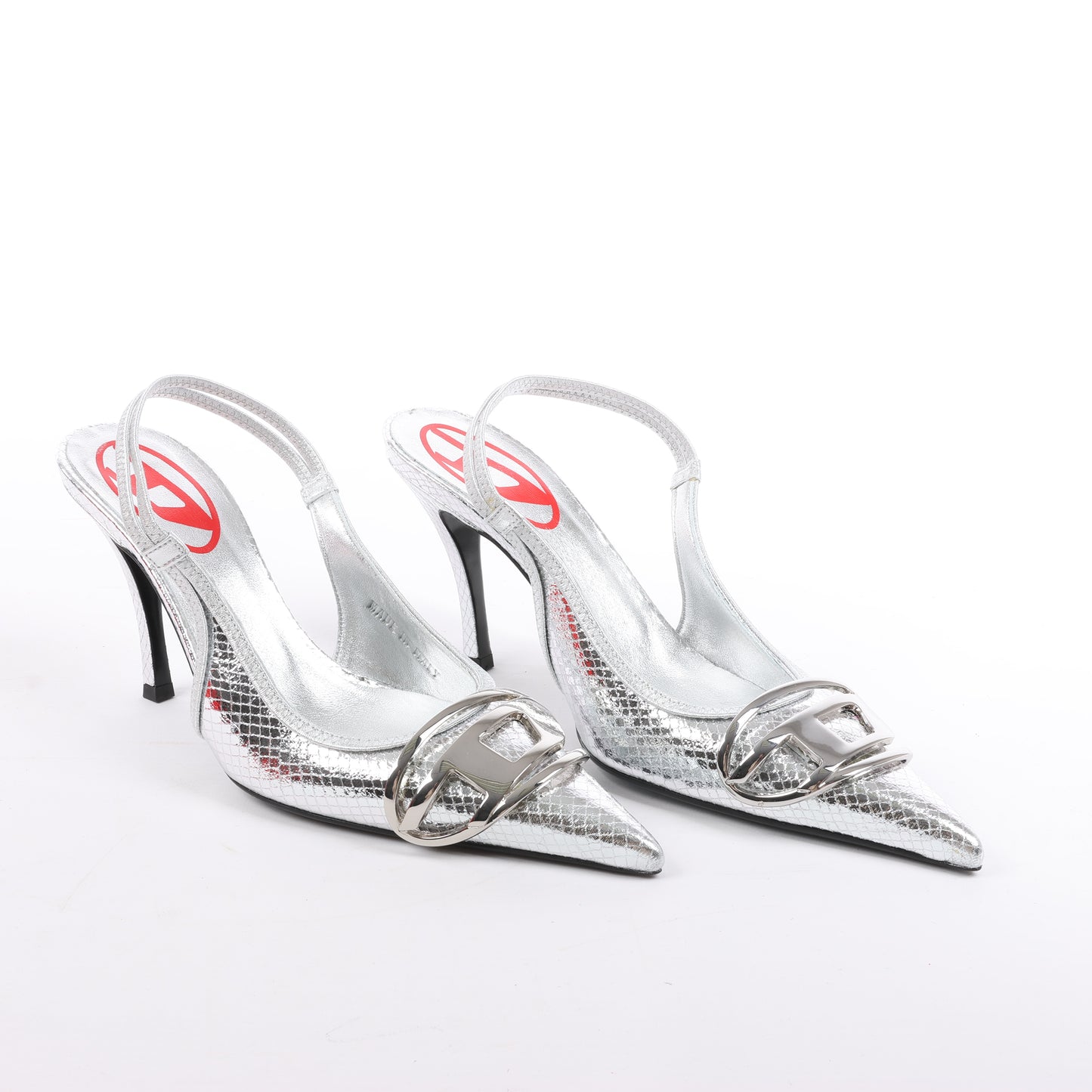 Diesel D-Venus Sb Lack-Slingback-Pumps mit Prägung, Größe 38 EU
