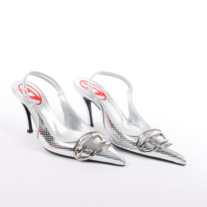 Diesel D-Venus Sb Lack-Slingback-Pumps mit Prägung, Größe 38 EU