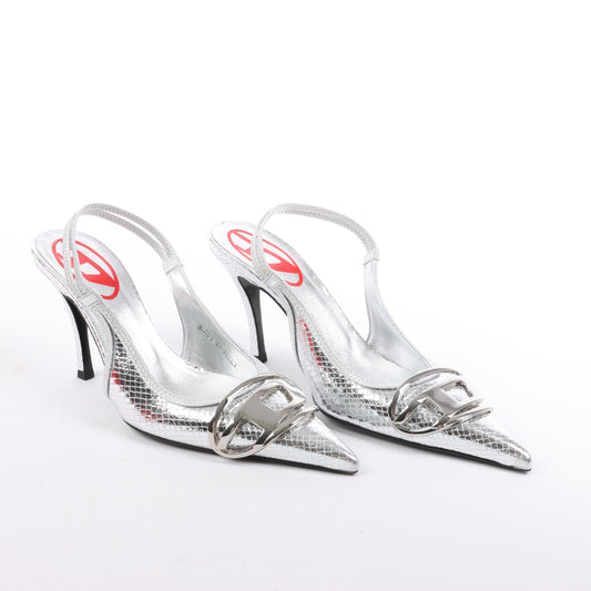 Diesel D-Venus Sb Lack-Slingback-Pumps mit Prägung, Größe 38 EU