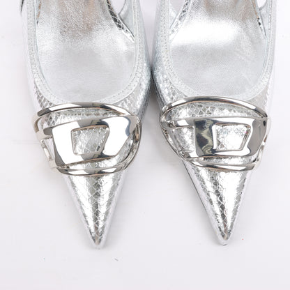 Diesel D-Venus Sb Lack-Slingback-Pumps mit Prägung, Größe 38 EU