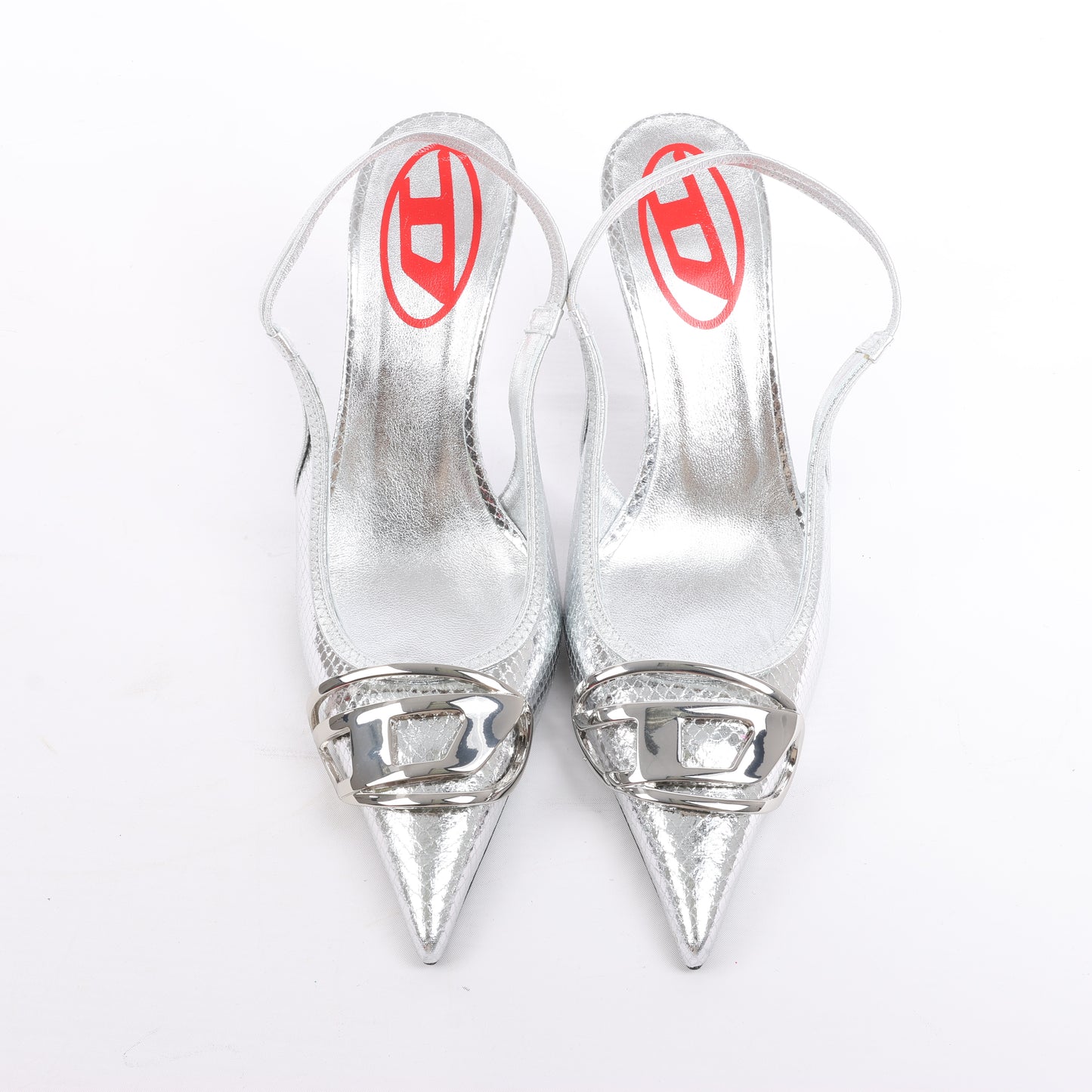 Diesel D-Venus Sb Lack-Slingback-Pumps mit Prägung, Größe 38 EU