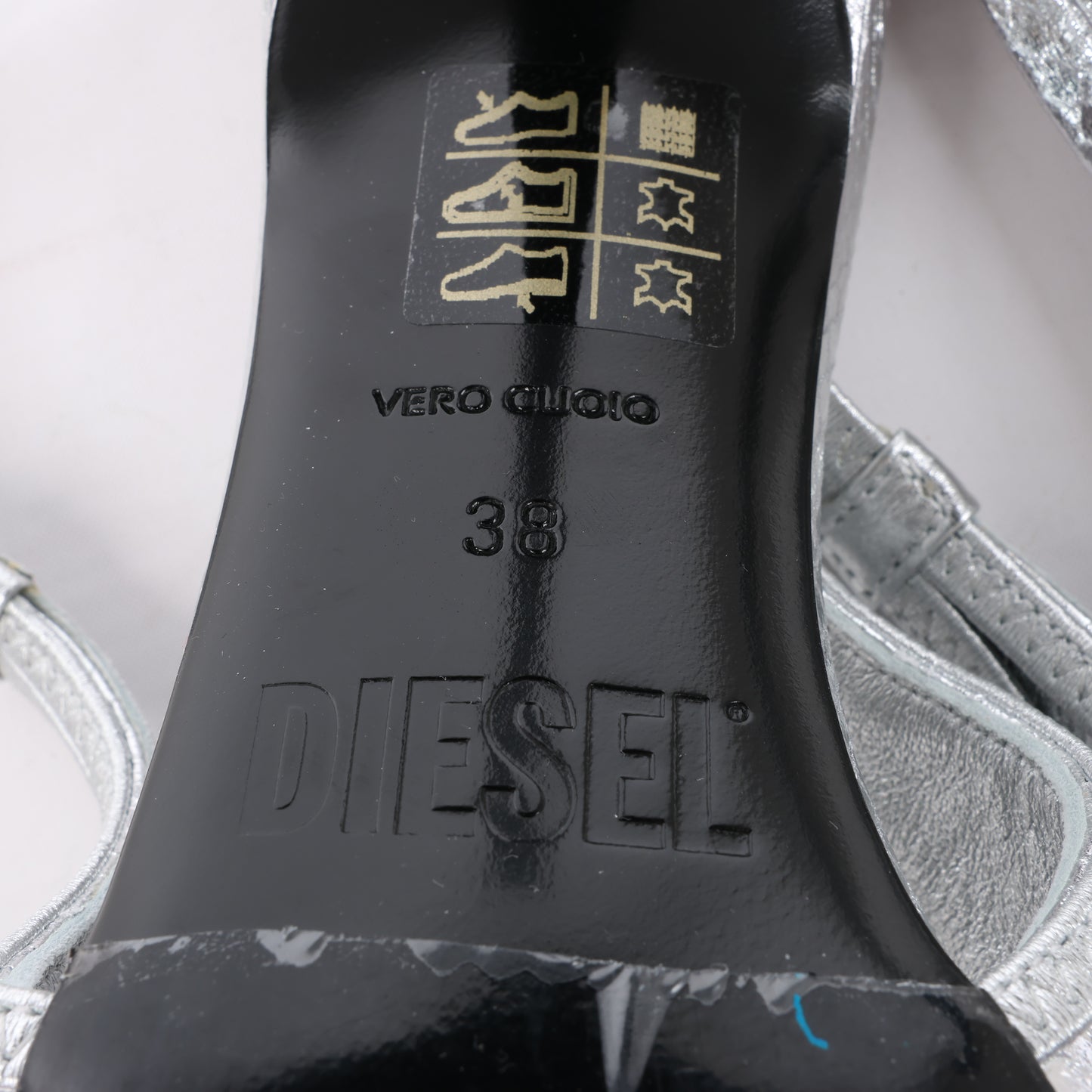 Diesel D-Venus Sb Lack-Slingback-Pumps mit Prägung, Größe 38 EU
