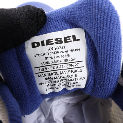 Diesel Multi D-Airspeed Low-Striped sneakers in coated ripstop, Size 42 EU