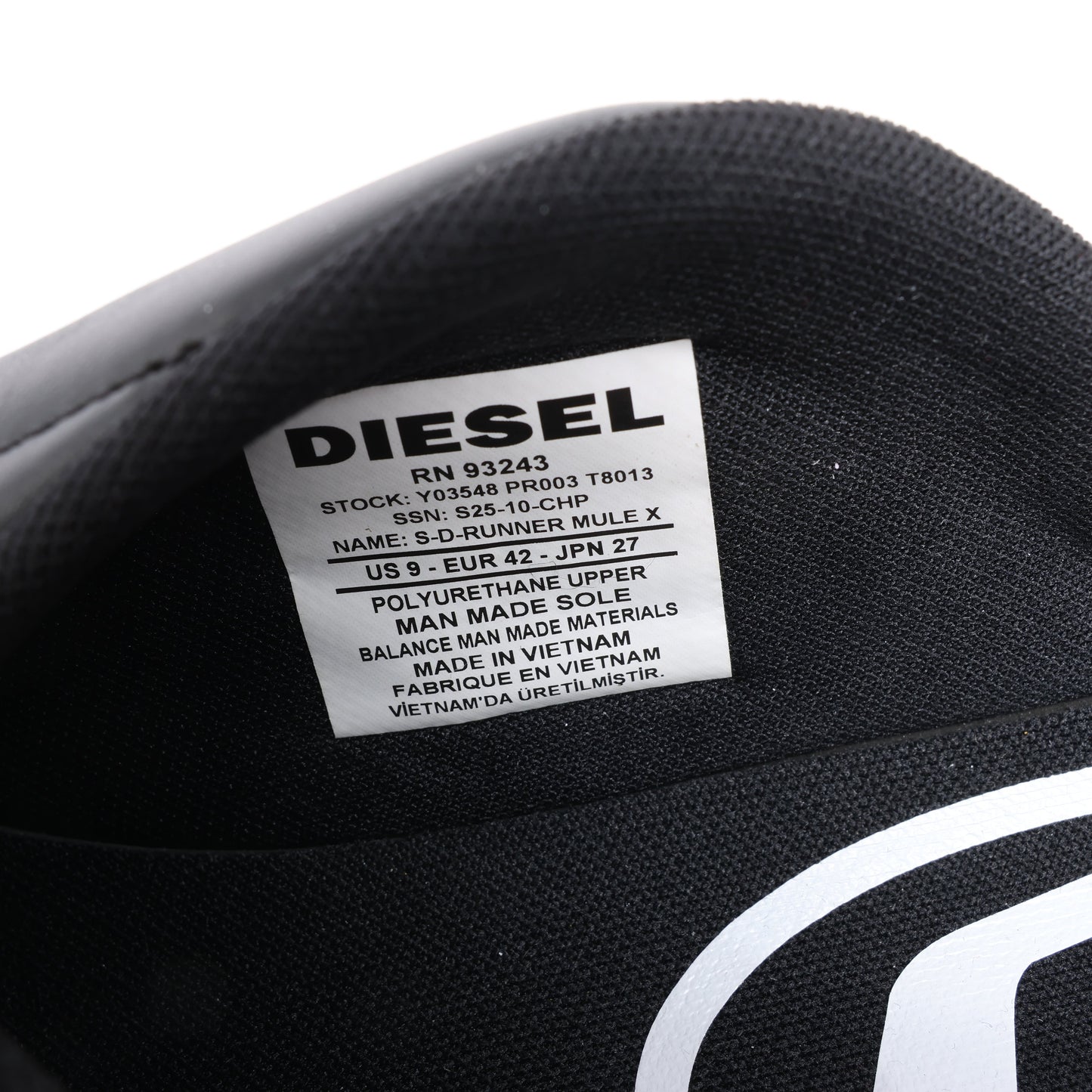 Diesels SD Runner Mule X in Schwarz, Größe 42 EU