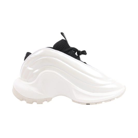 Diesel White SD-Runner-Slip-On-Sneaker mit ovalem D-Rist, Größe 36 EU