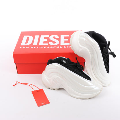 Diesel White S-D-Runner-Slip-on sneakers with Oval D instep, Size 36 EU
