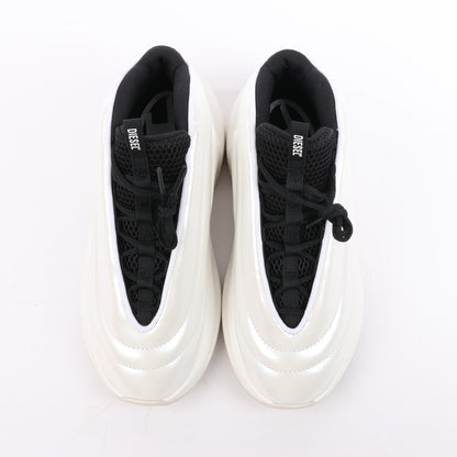 Diesel White S-D-Runner-Slip-on sneakers with Oval D instep, Size 36 EU