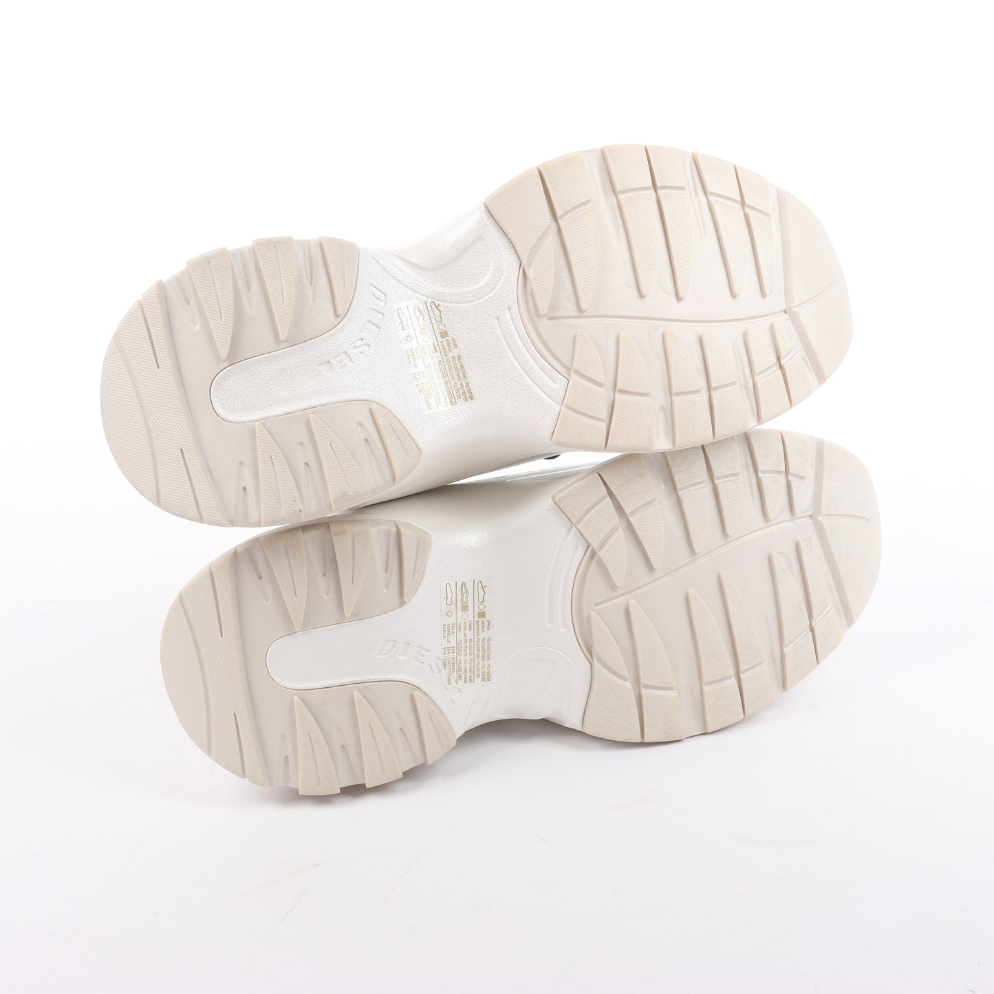 Diesel White S-D-Runner-Slip-on sneakers with Oval D instep, Size 36 EU