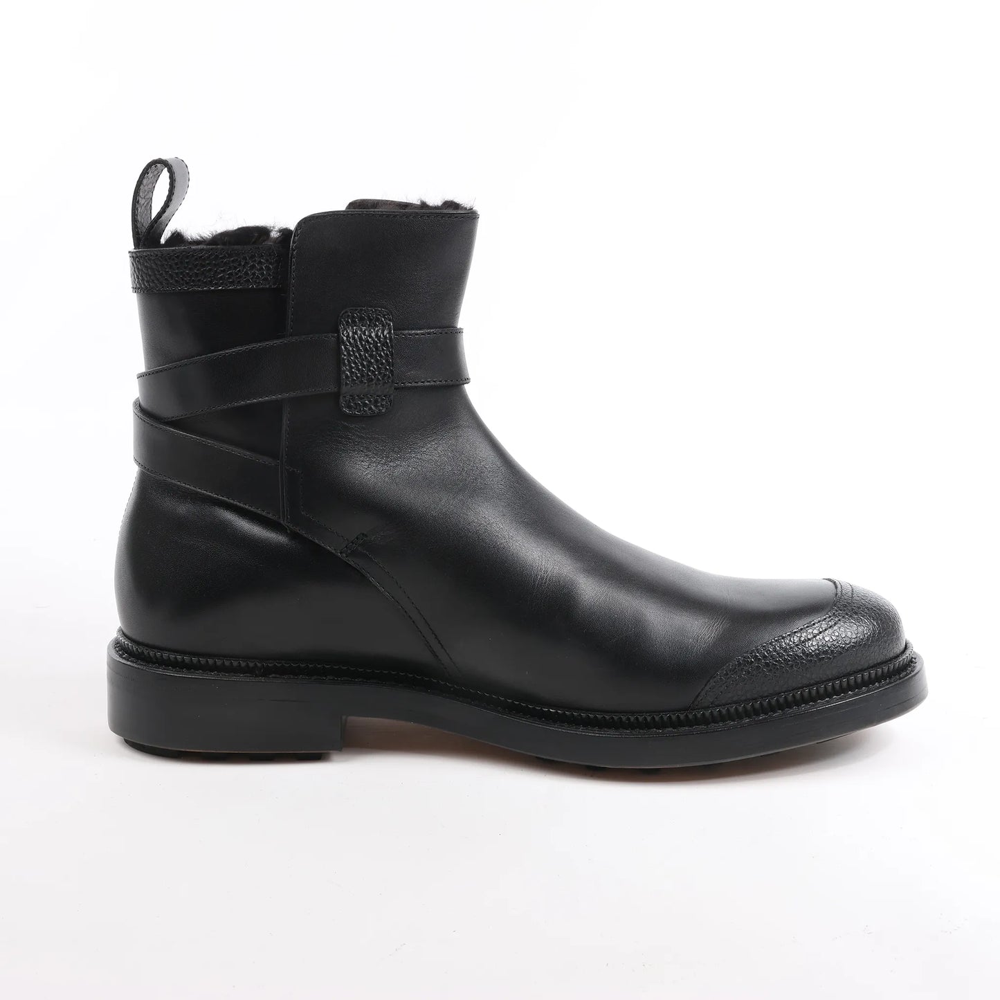 DIOR HOMME Leather Ankle Boots in Black 15HSU, Size 43 EU