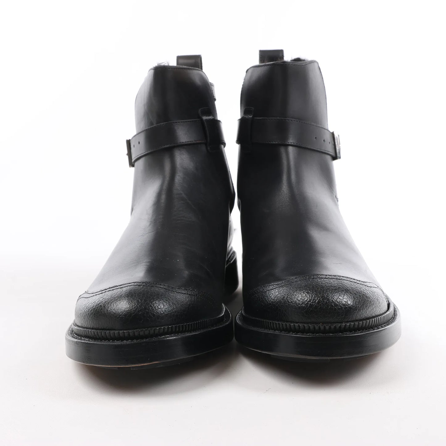 DIOR HOMME Leather Ankle Boots in Black 15HSU, Size 43 EU