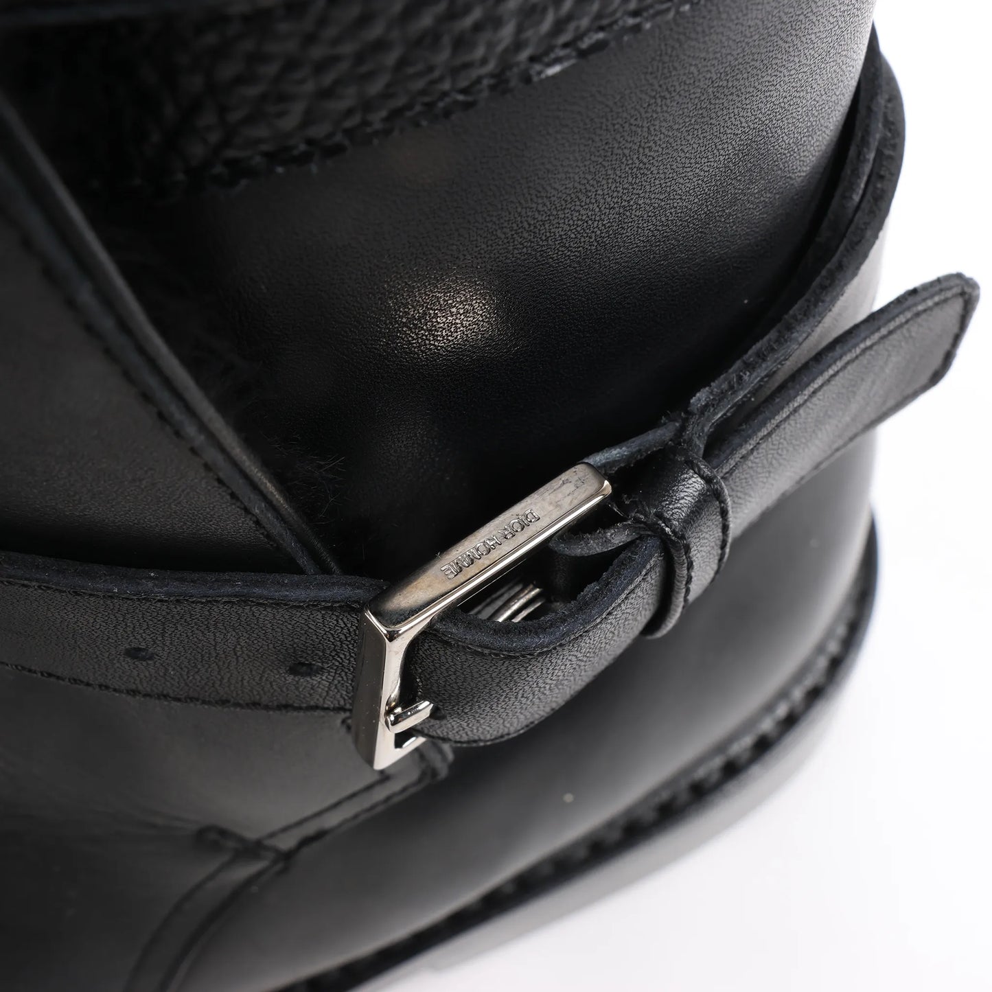 DIOR HOMME Leather Ankle Boots in Black 15HSU, Size 43 EU